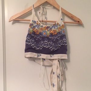 NWT Reversible Free People Scarf Crop Top