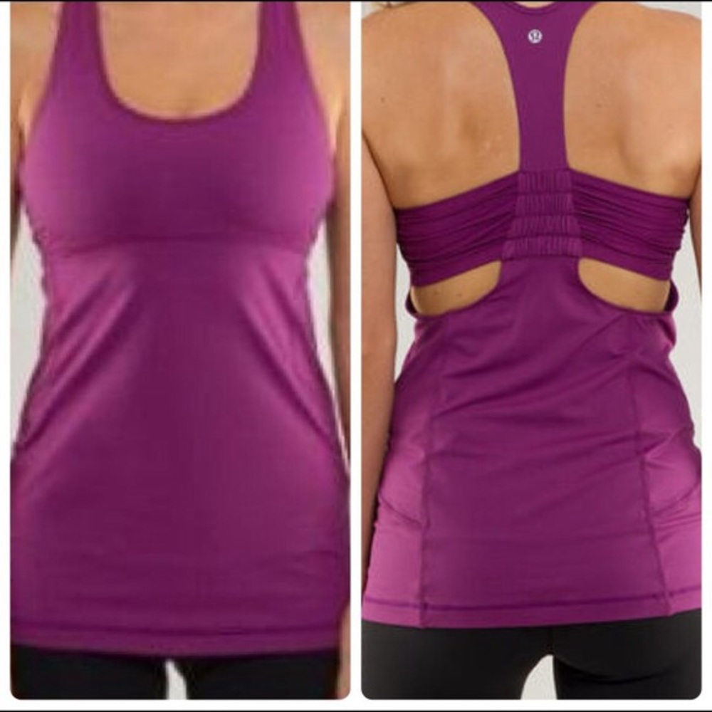 Lululemon Turbo Tank 6 Open Racerback Dewberry