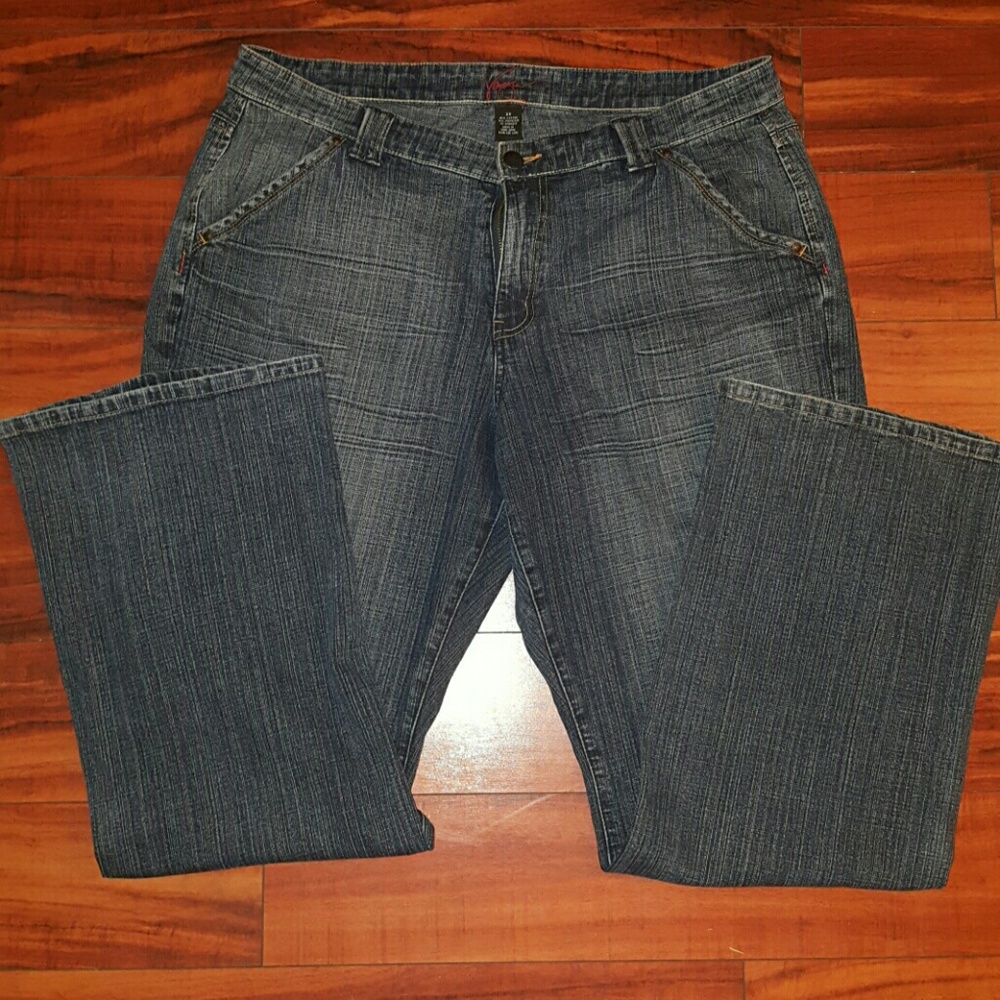 Blue denim jeans