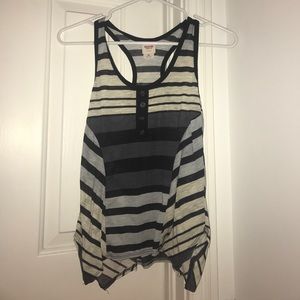 Racer Back Stripped Tank Top