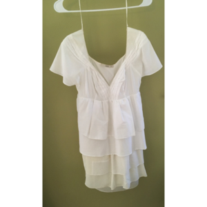 White and Cream Prada Dress with Tiers NWOT