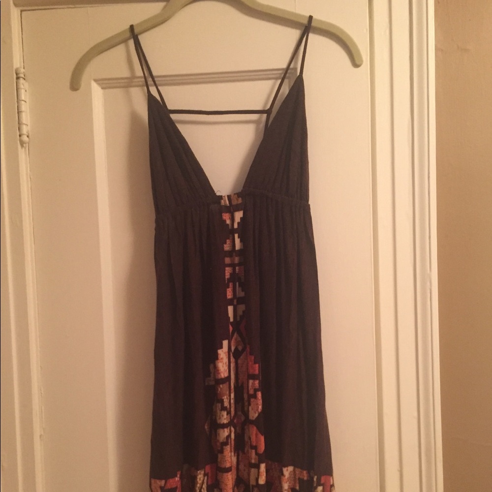 Urban Outfitters brown pattern strappy dress