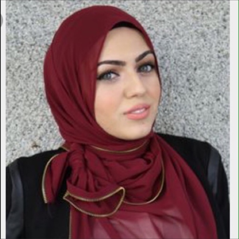 Hijab chiffon with zipper brand new