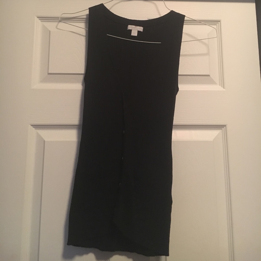 Black button down tank vest