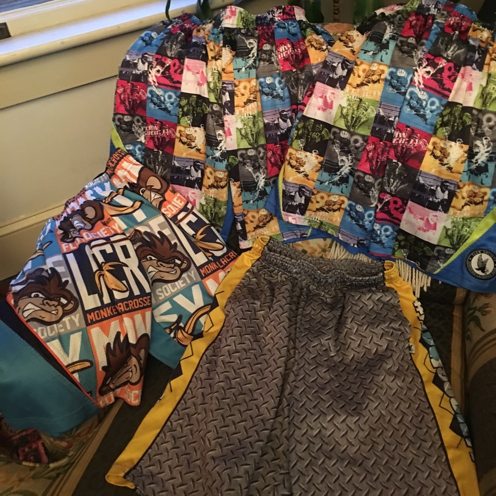 4 pairs Boys Flow Society Lacrosse Shorts