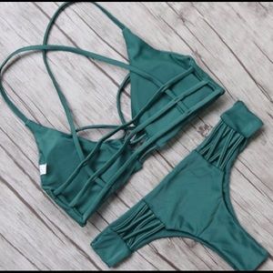 New Green Cheeky Bikini Set