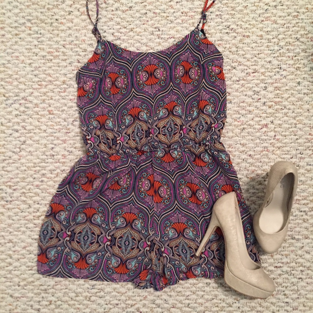 NWT Print Chiffon Romper