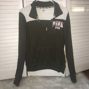 🛑SOLD🛑 PINK Half zip. (Olive color)