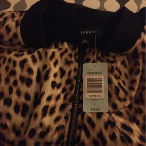 Cheetah print bomber jacket