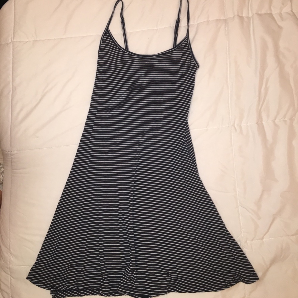 Brandy Melville navy and white striped sundress