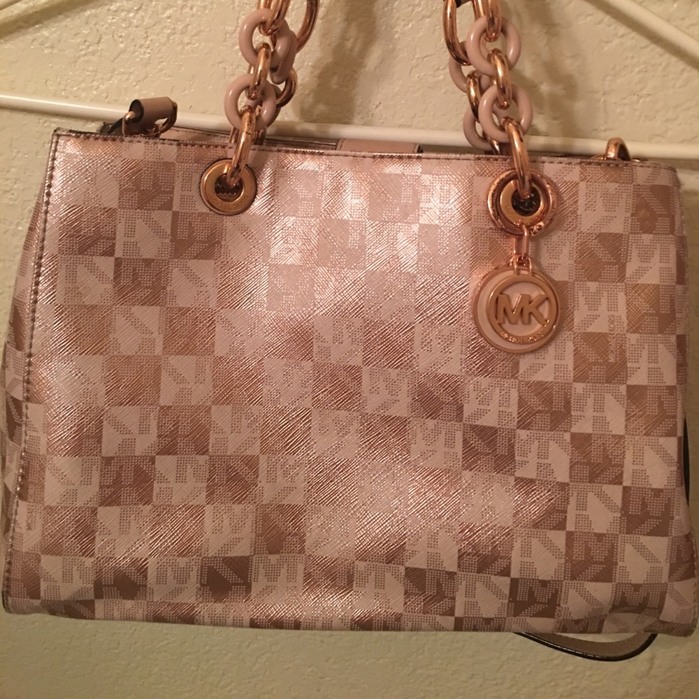 Mk Rose Gold Cynthia bag