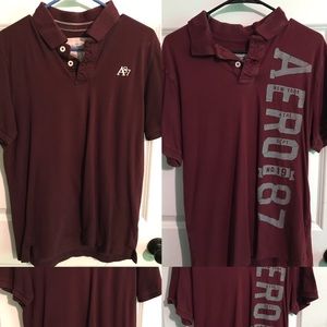 Two Maroon Polo Shirts