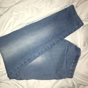 Stretchy blue jeans