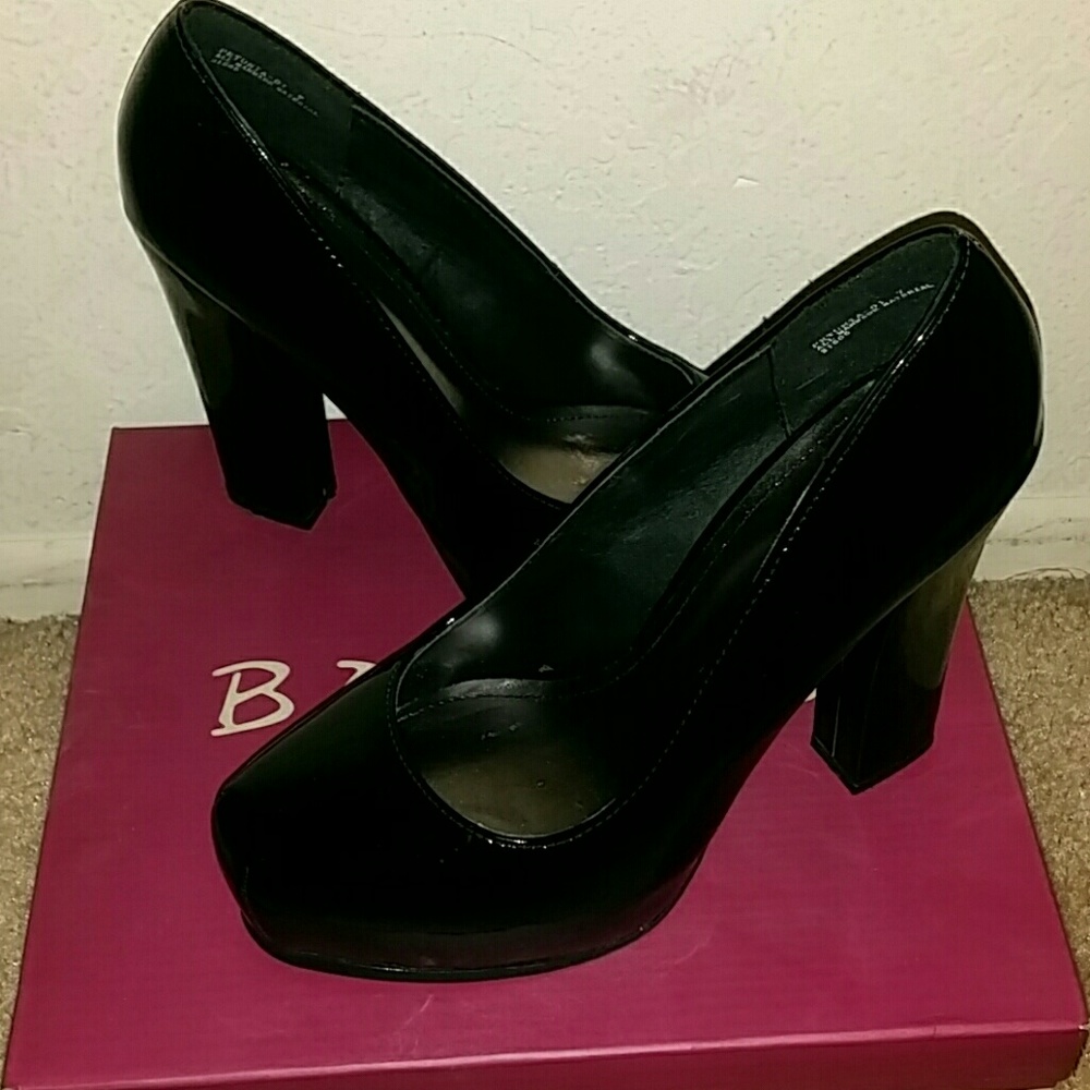 Bamboo Brand Block High Heels