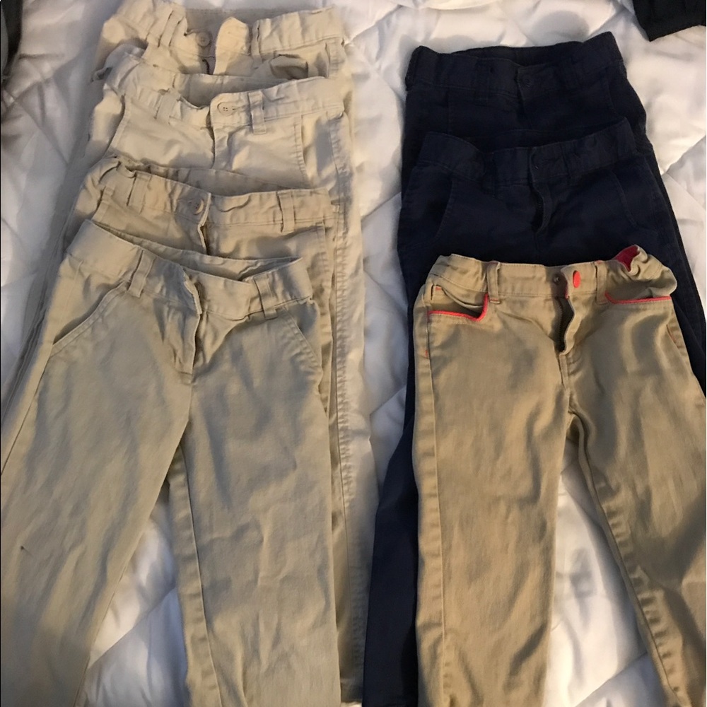 5 khaki 2 navy pants uniform