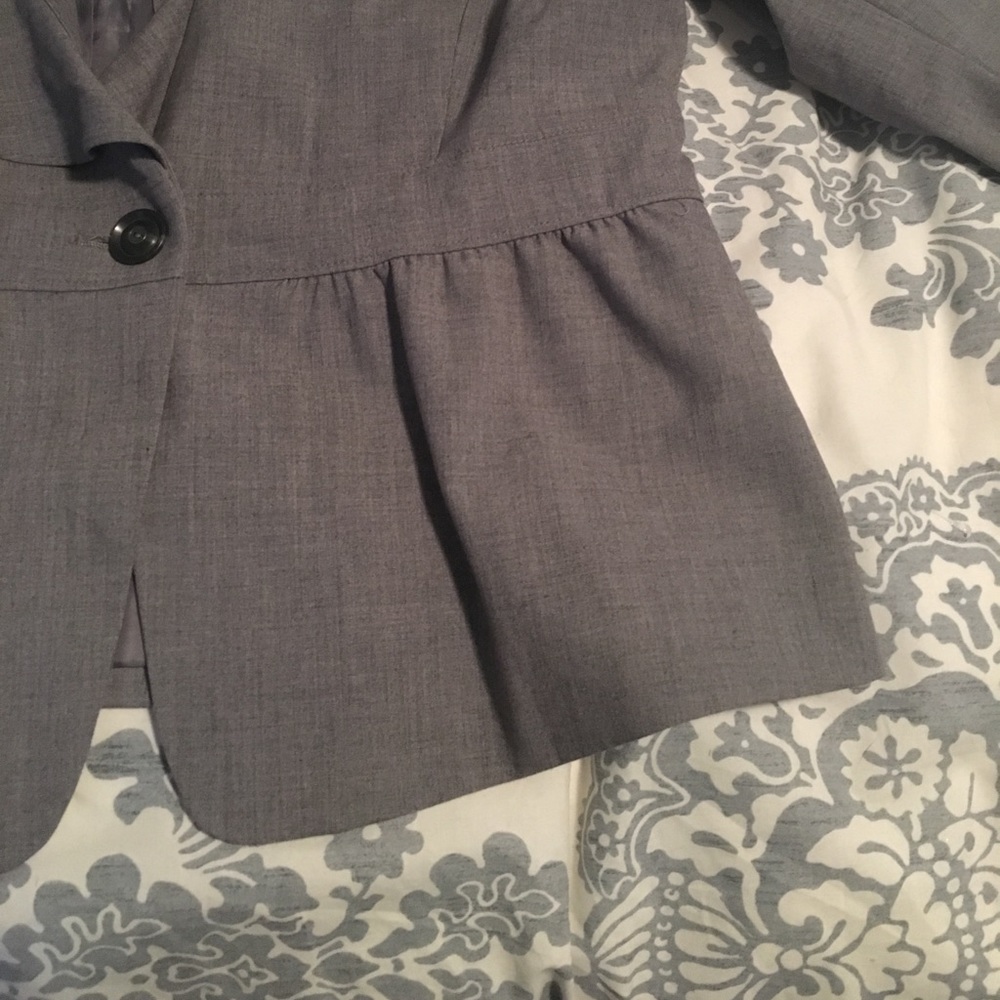 Grey Rafaella Ruffle Blazer - Picture 3 of 4