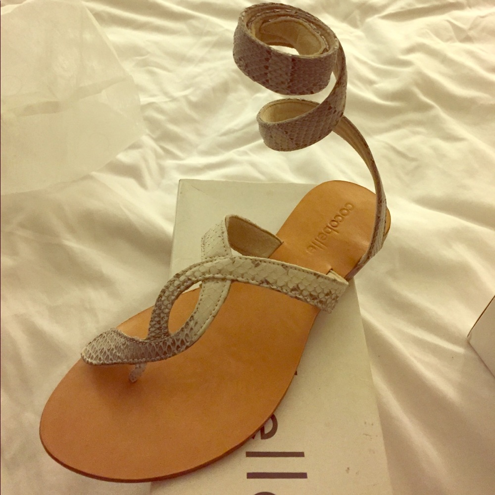 Coco belle snake sandals in natural color