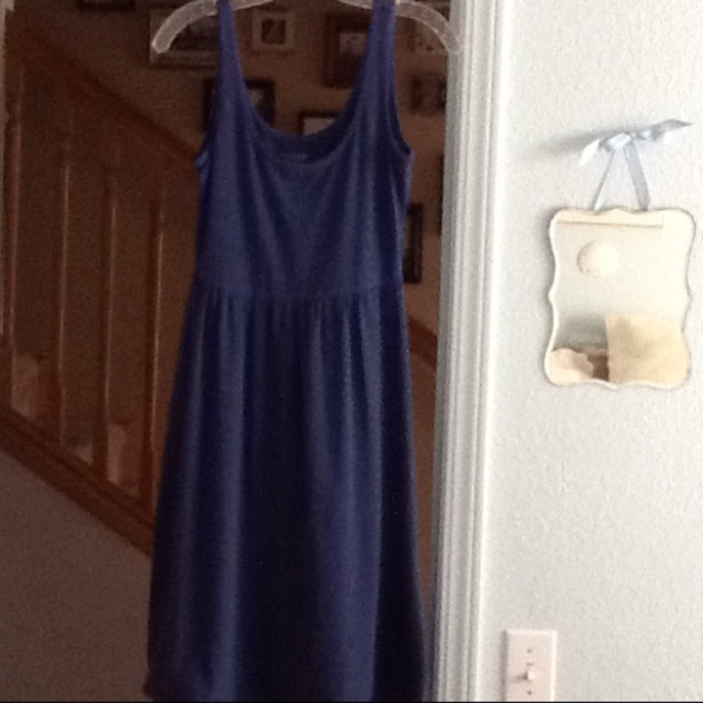 Navy blue summer cotton tank style dress 👗