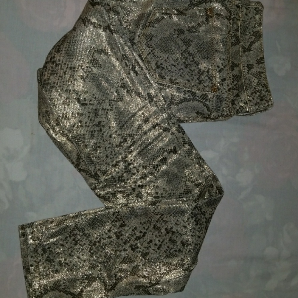 Gold Snake Skin Pants