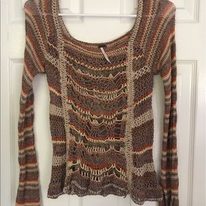 Crotchet free people sweater size xs