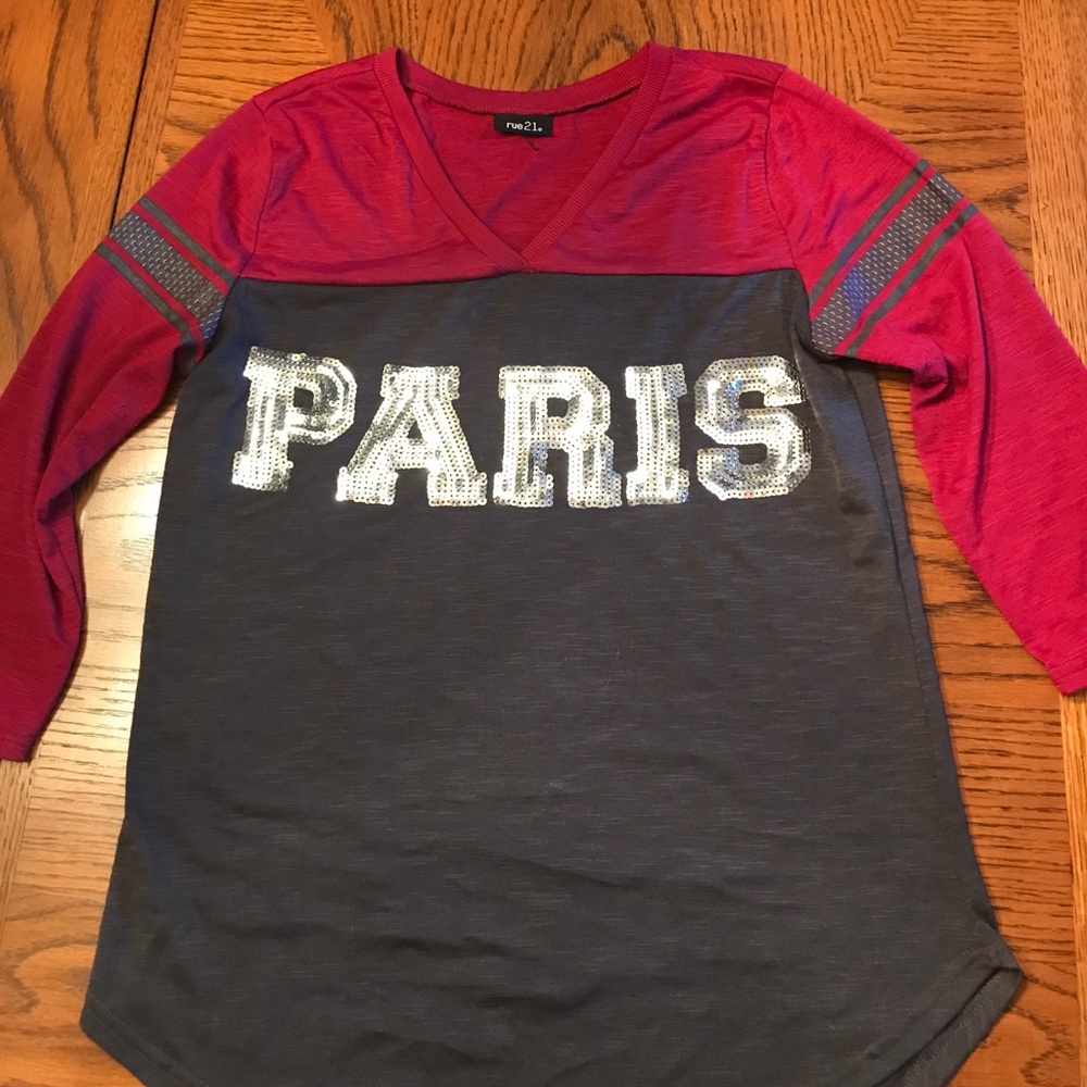 Paris baseball tee style top