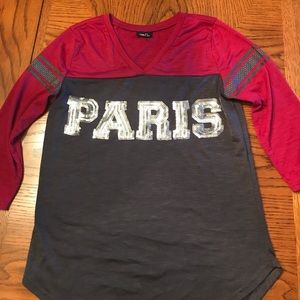 Paris baseball tee style top