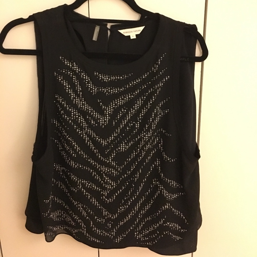Rebecca Taylor Sequin Silk Tank