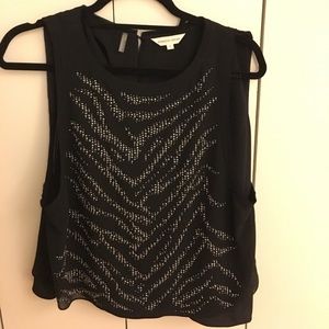 Rebecca Taylor Sequin Silk Tank
