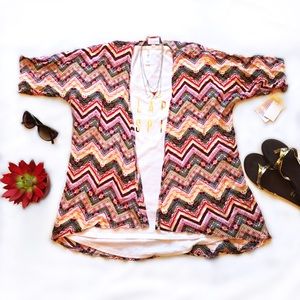 NWT Lularoe Bianka Size 3 zig zag stripes pattern