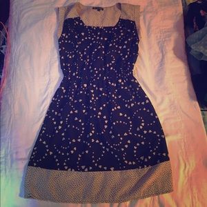 Tan and Black heart patterned dress