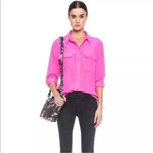 EQUIPMENT Silk Blouse Pink Sz M