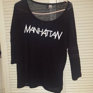 Long sleeve sheer Manhattan shirt