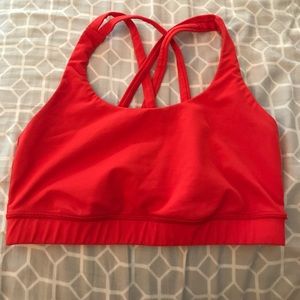 Lululemon red energy bra