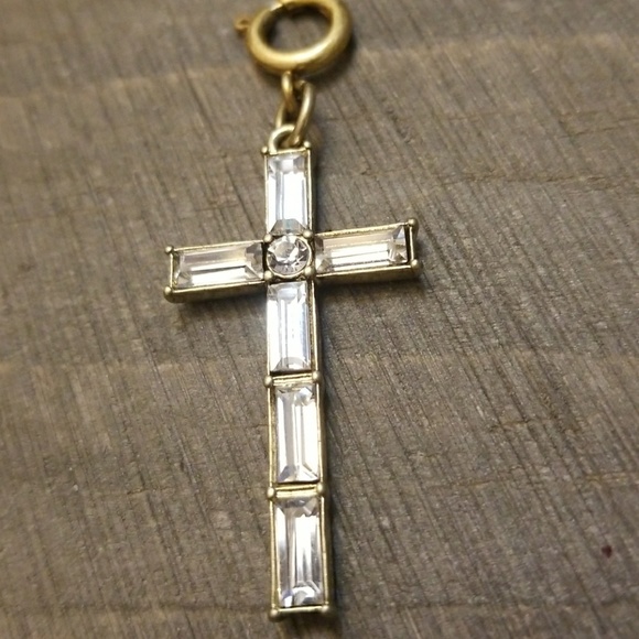 JBloom Gold Crystal Cross Charm 2 for $12 - Picture 2 of 3