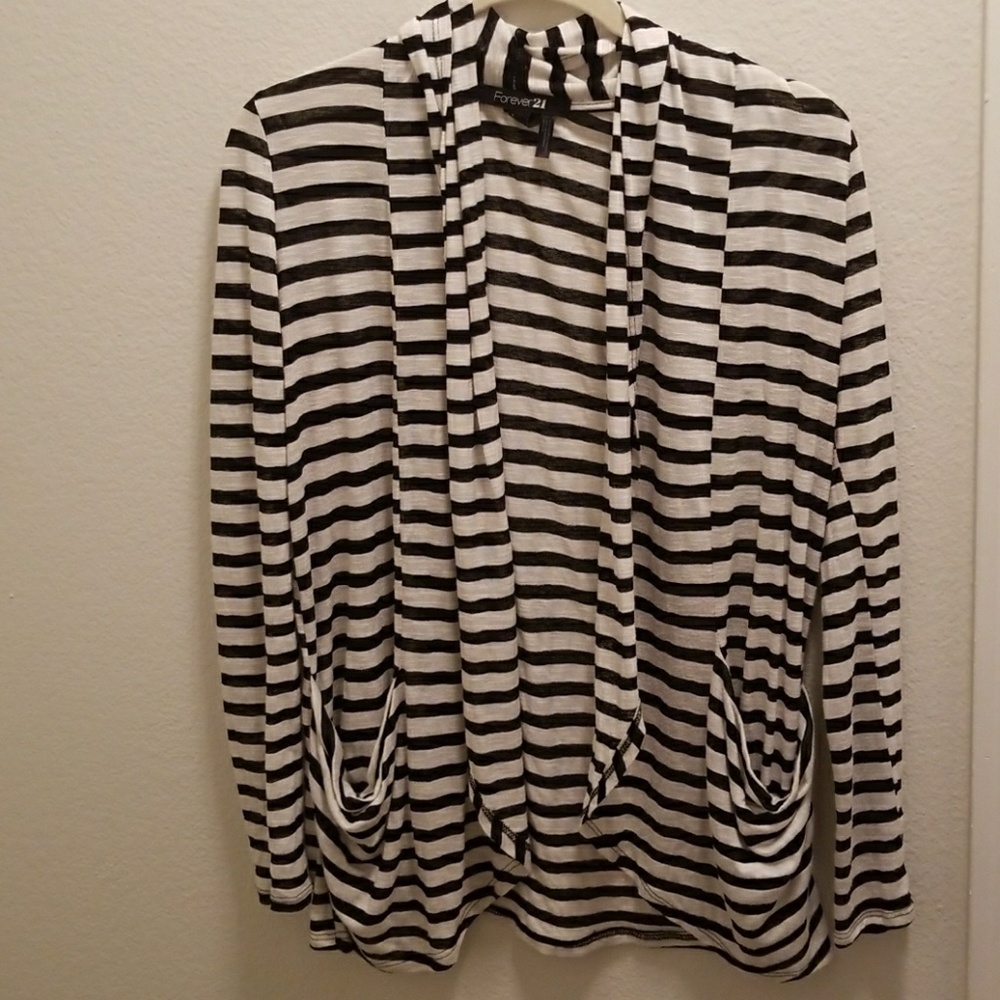 FOREVER 21 Striped Cardigan