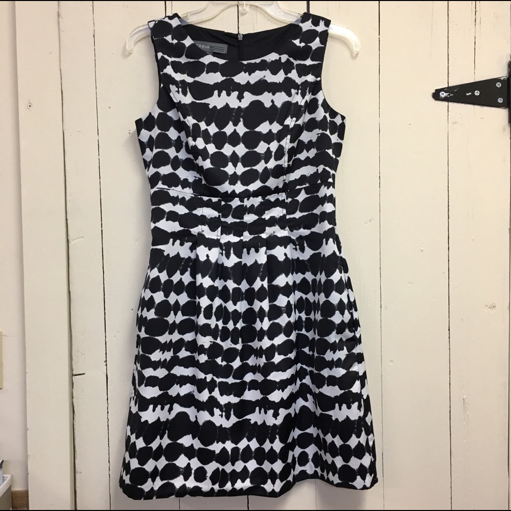 Donna Ricco NY Abstract Geo Dot Sleeveless Dress 2