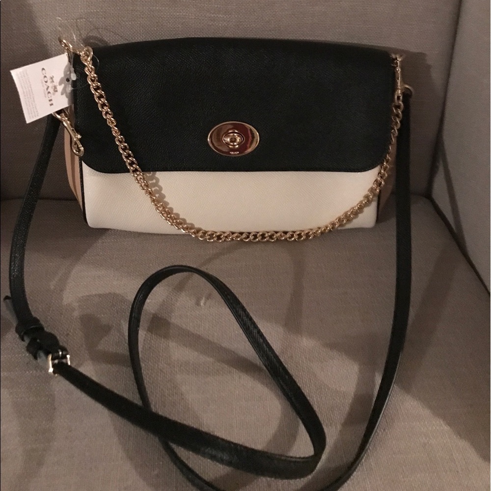 Authentic Coach Geometric Color Block Ruby