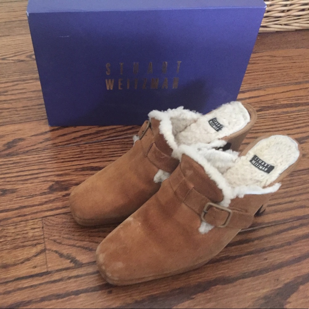 Loved Stuart Weitzman Suede "slipper like" heel.