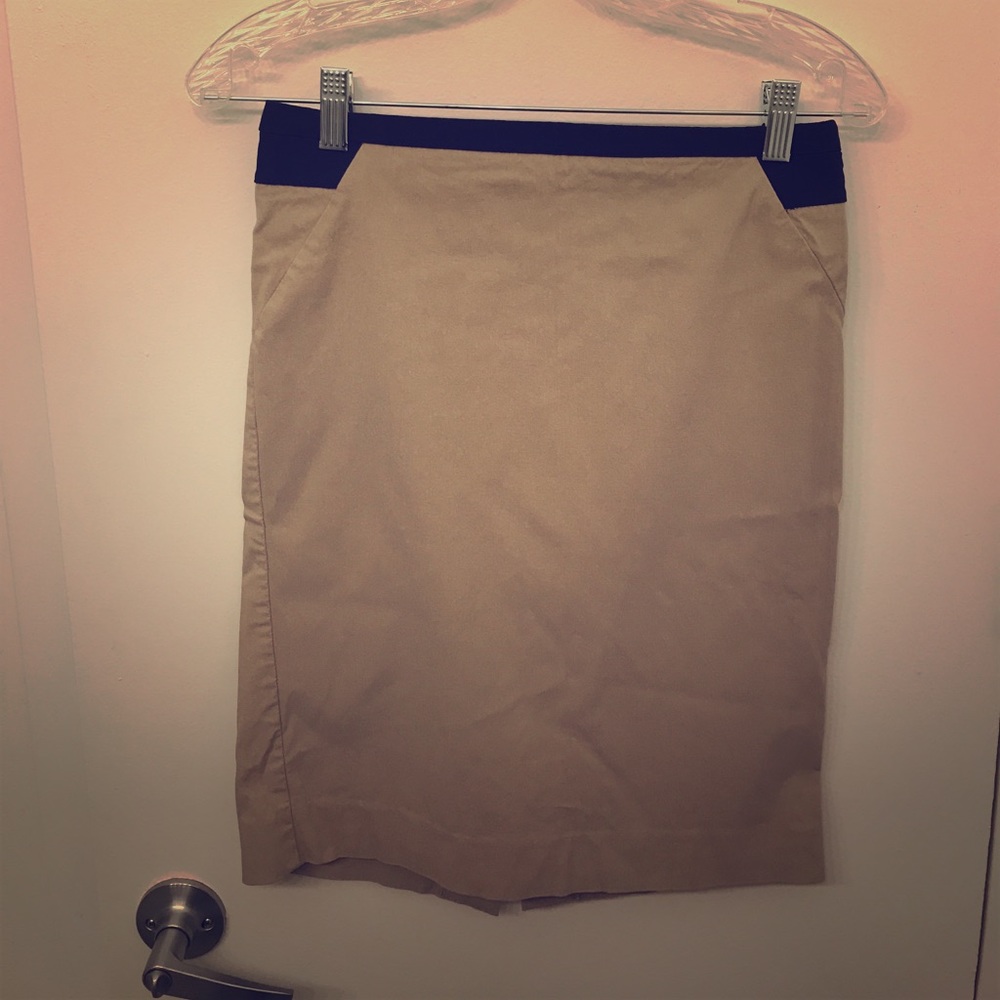 Tan Stretch Pencil Skirt from The Limited