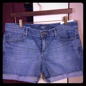 Brand New Denim cuffed shorts by The Loft