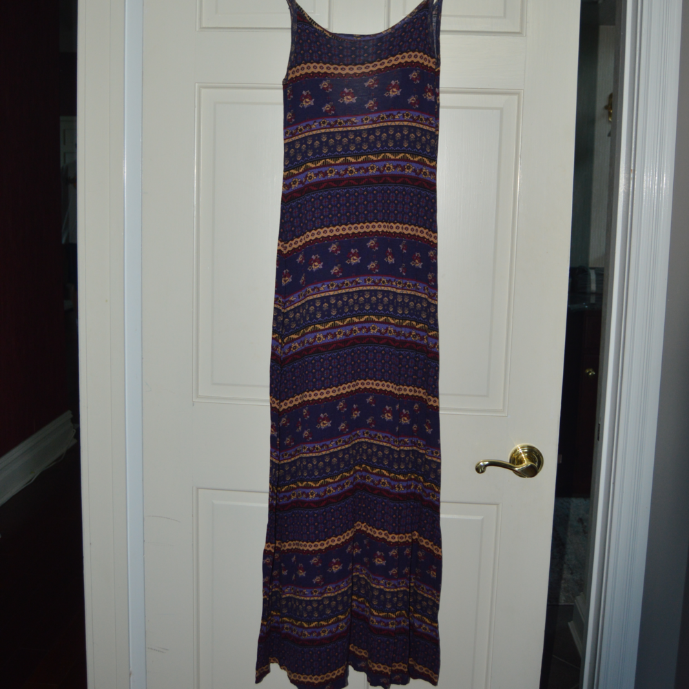 plum colored maxi dress