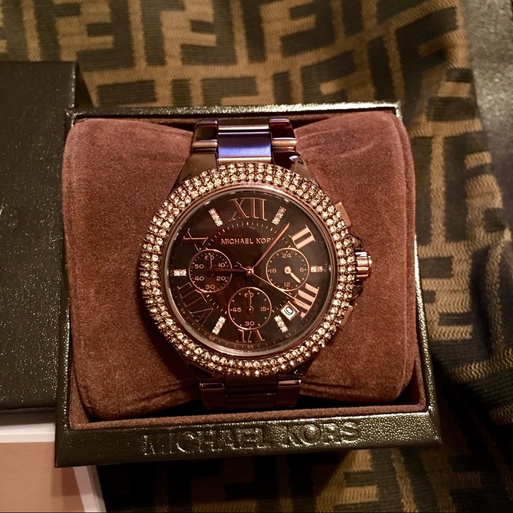 Chocolate Brown Michael Kors Timepiece