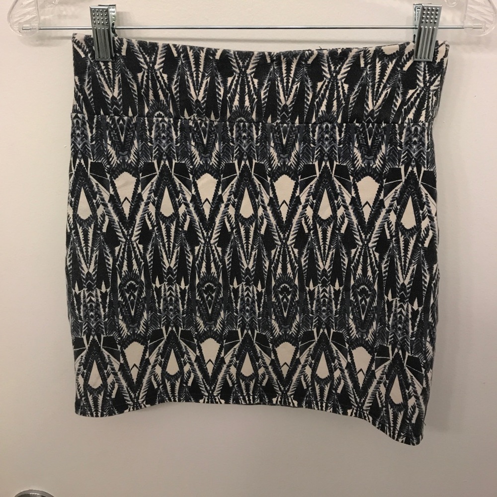 Tribal Print Mini Skirt