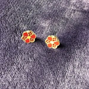 Swarovski flower earrings (Red)