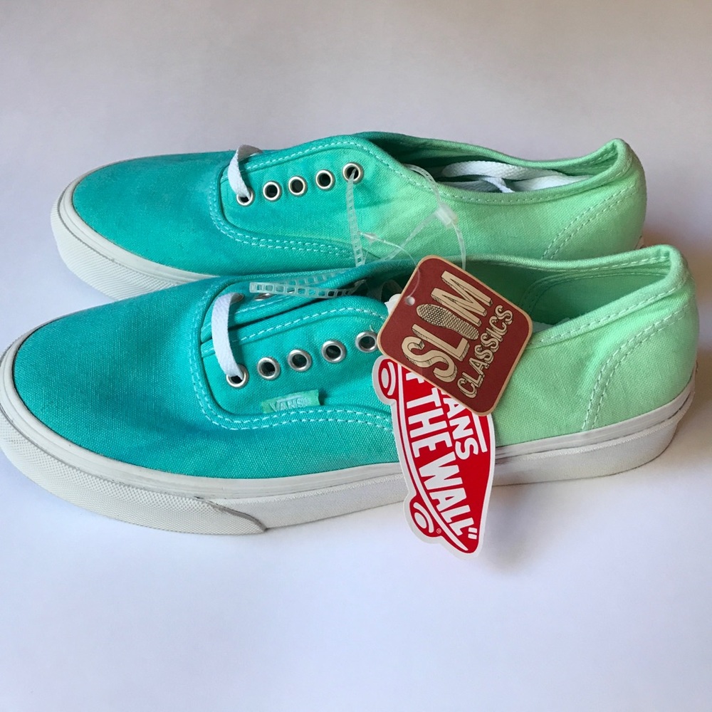 Mint ombré Vans authentics size 8