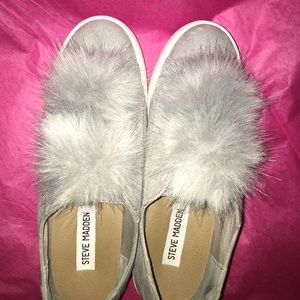 Steve Madden Bryanne Pom Pom platform shoes worn 1
