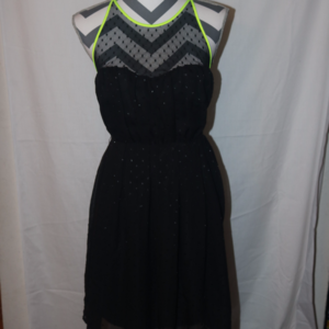 Black and Lime Green Dress