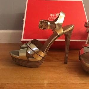 Coach Open Toed Heels