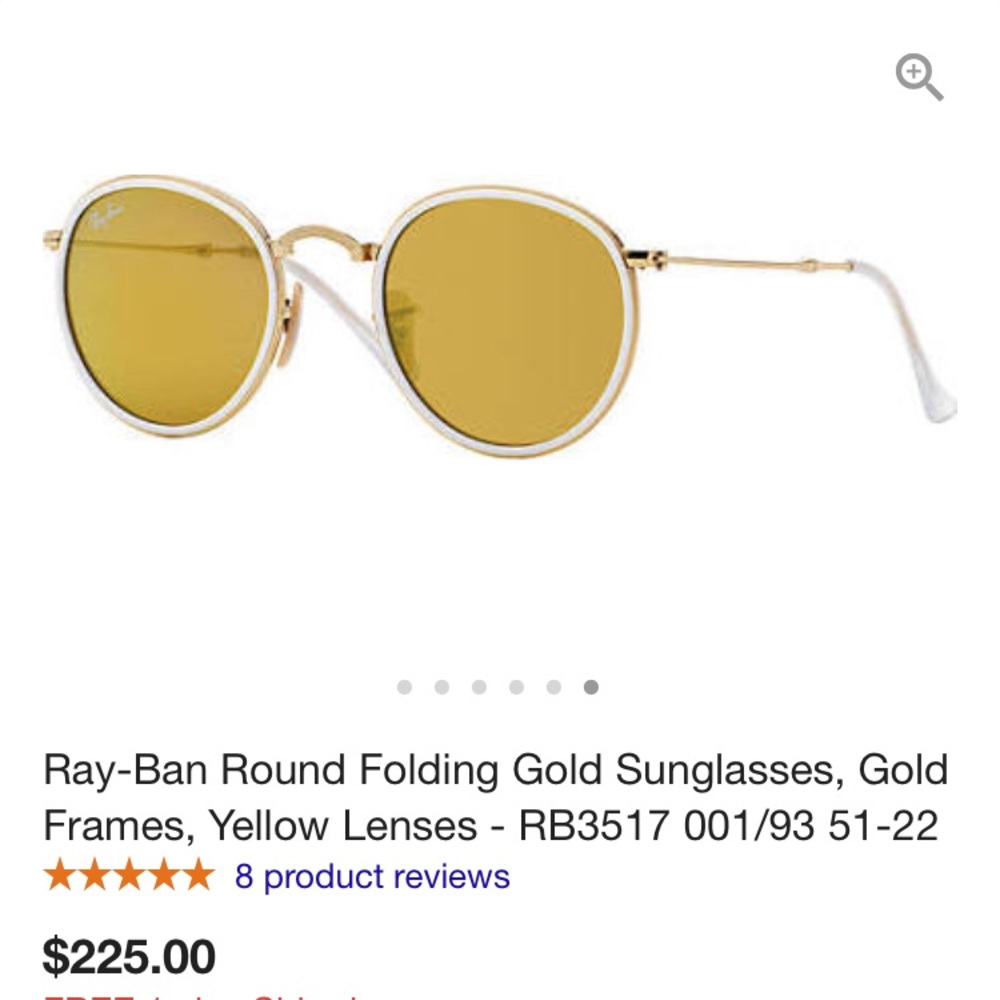 Round Gold Reflective Raybans
