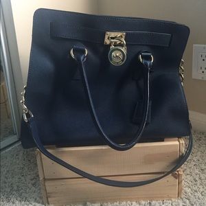 Micheal Kors Navy Hamilton Tote